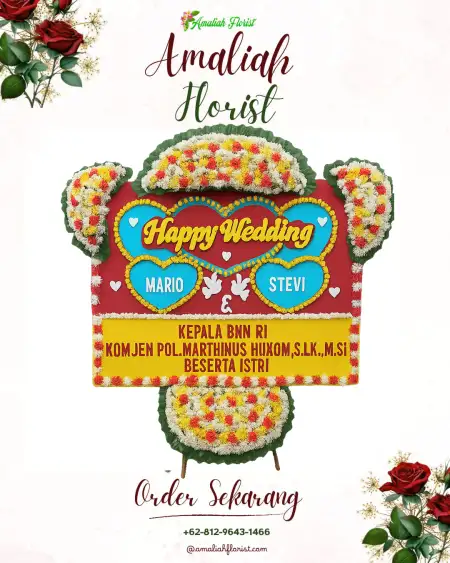 Papan Bunga Pernikahan Kaligelang
